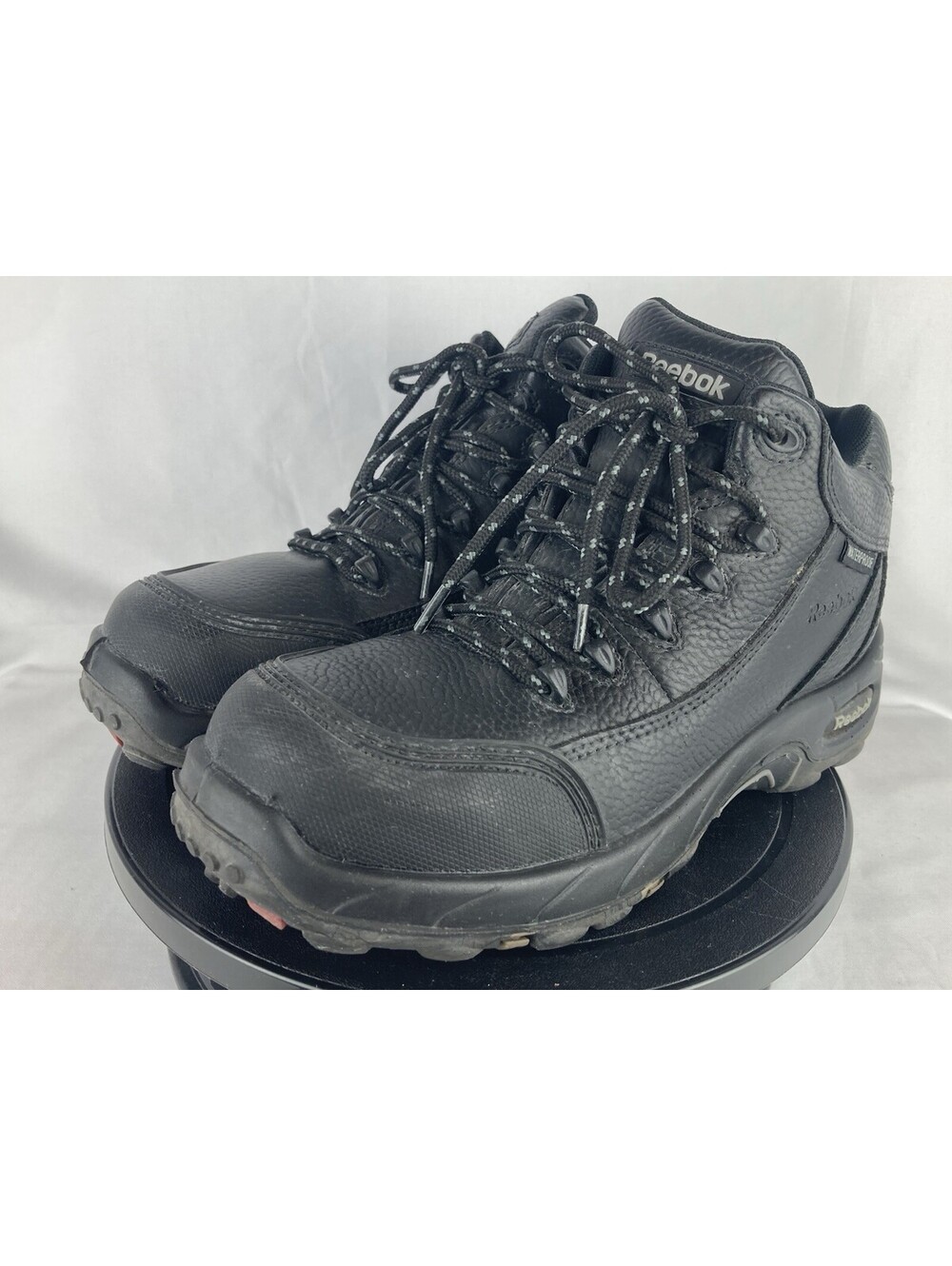 Women’s 7.5 Wide Reebok Boots Black Waterproof Composite Toe Safety Work RB455